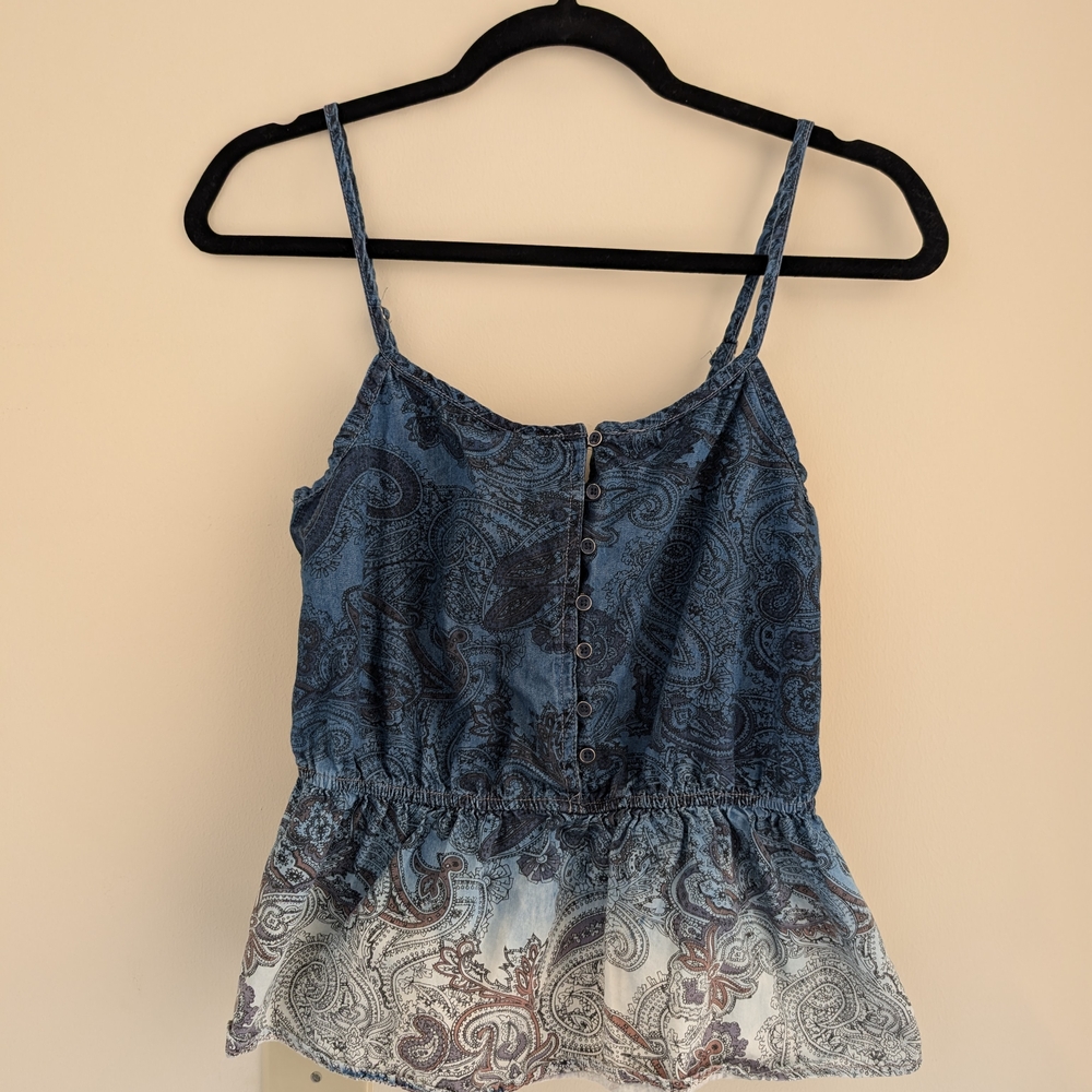 Vintage Arizona Jean Company Blue Paisley Tank